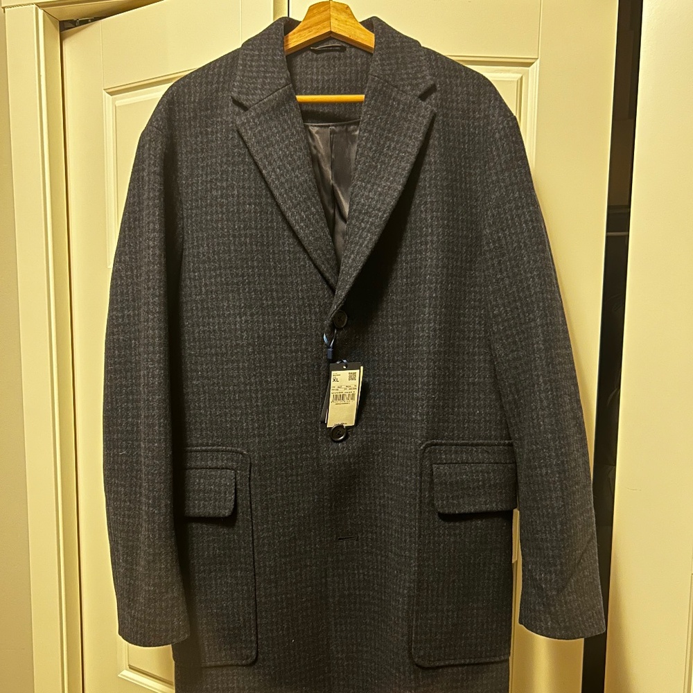 Mango Man Wool Coat Sz XL